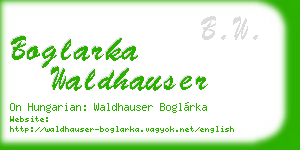 boglarka waldhauser business card